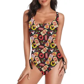 Minnie Tags Drawstring Side Women's One-Piece Swimsuit