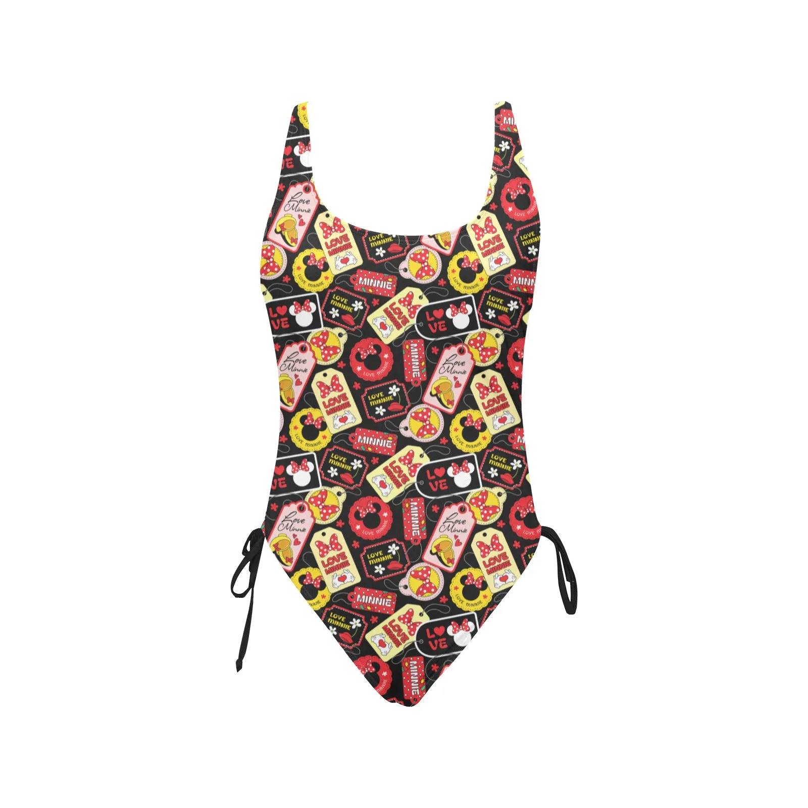 Minnie Tags Drawstring Side Women's One-Piece Swimsuit