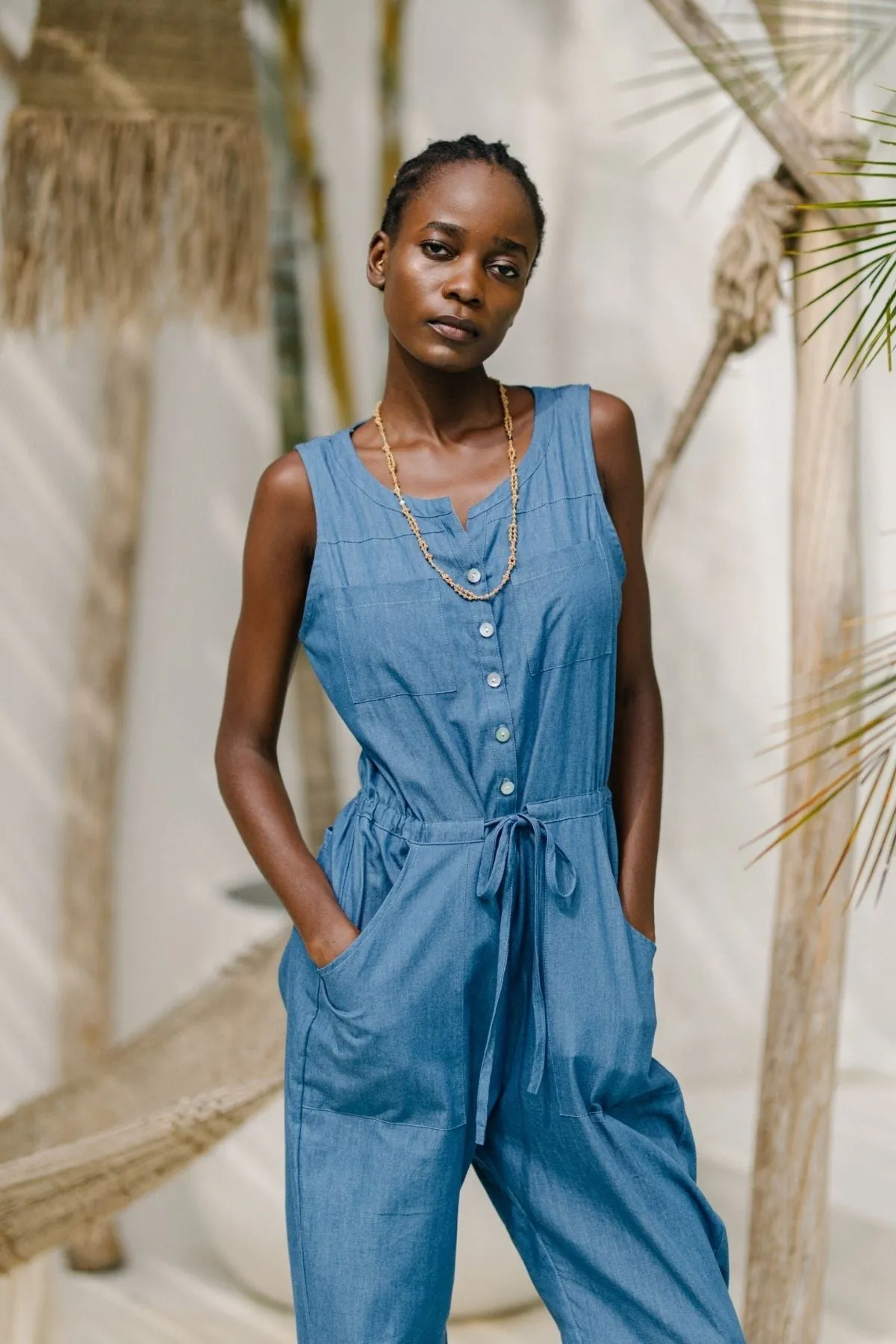 Mirabel Playsuit Stone Washed Denim