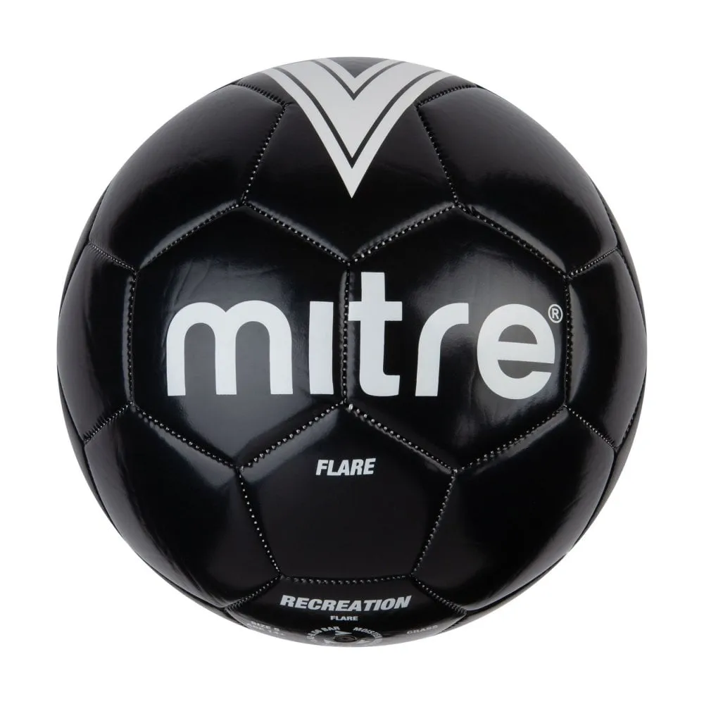 MITRE FLARE BLACK SOCCER BALL