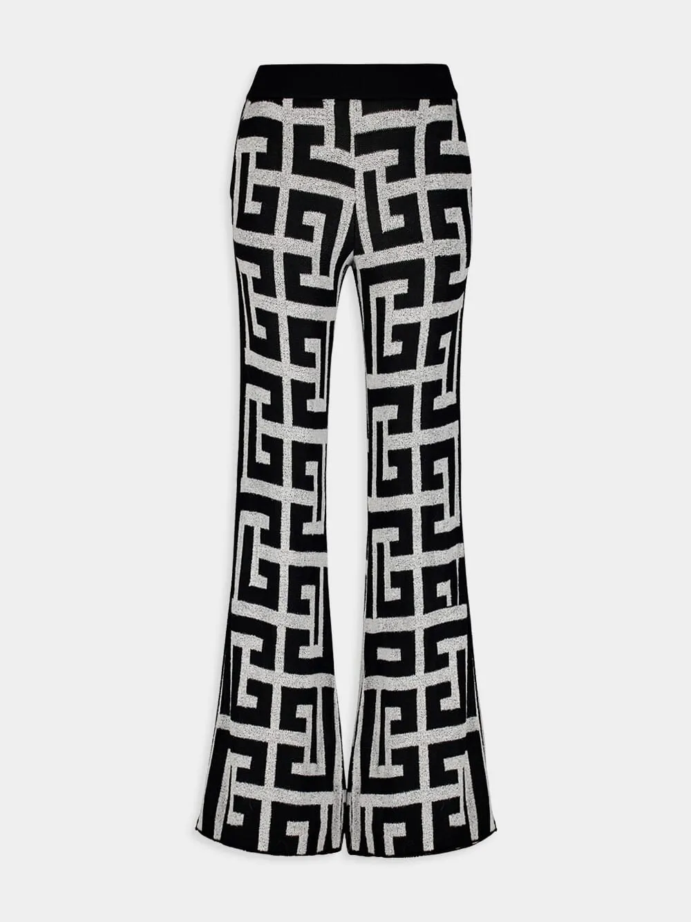 Monogram Pattern Flare Trousers