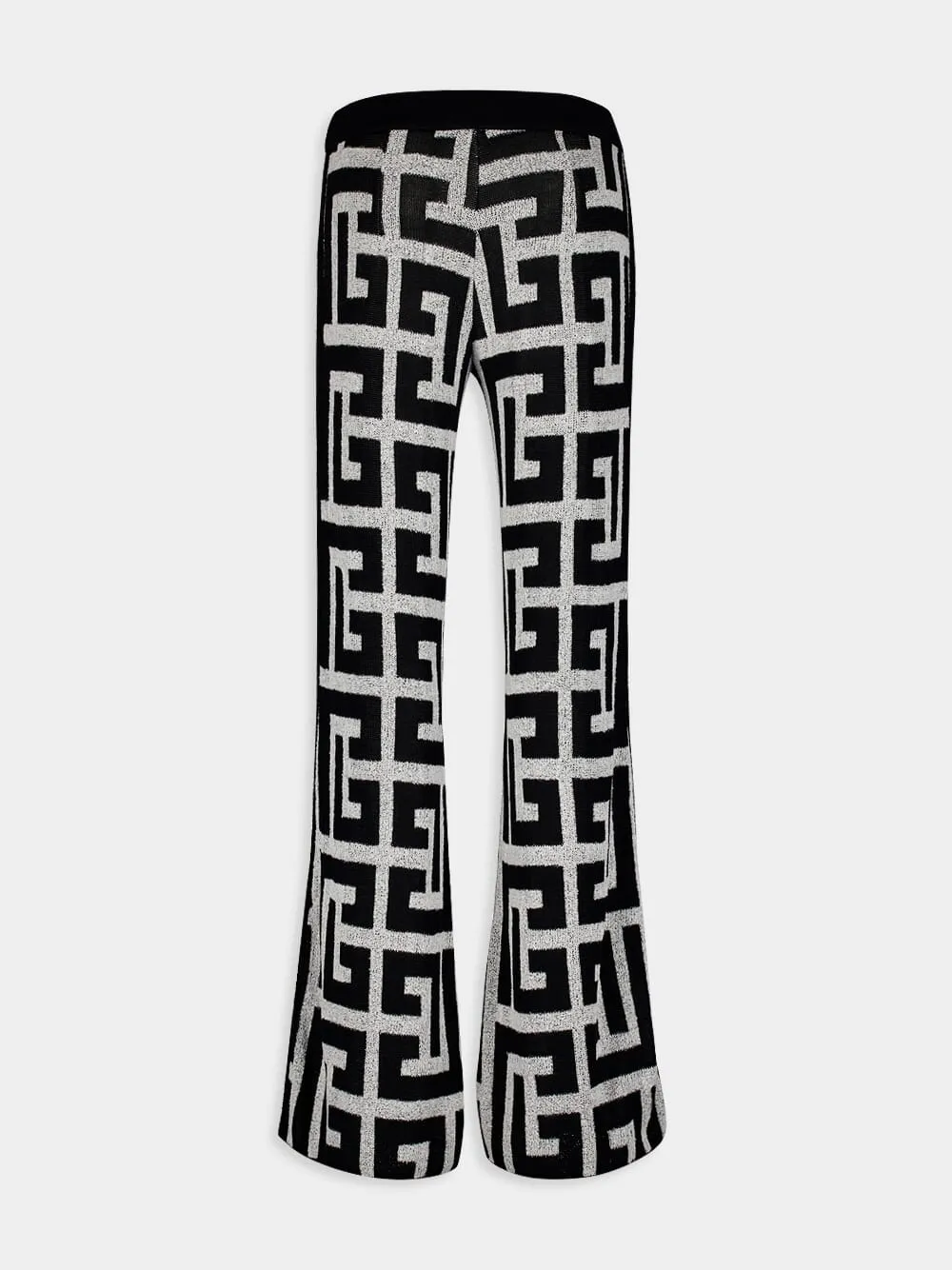 Monogram Pattern Flare Trousers