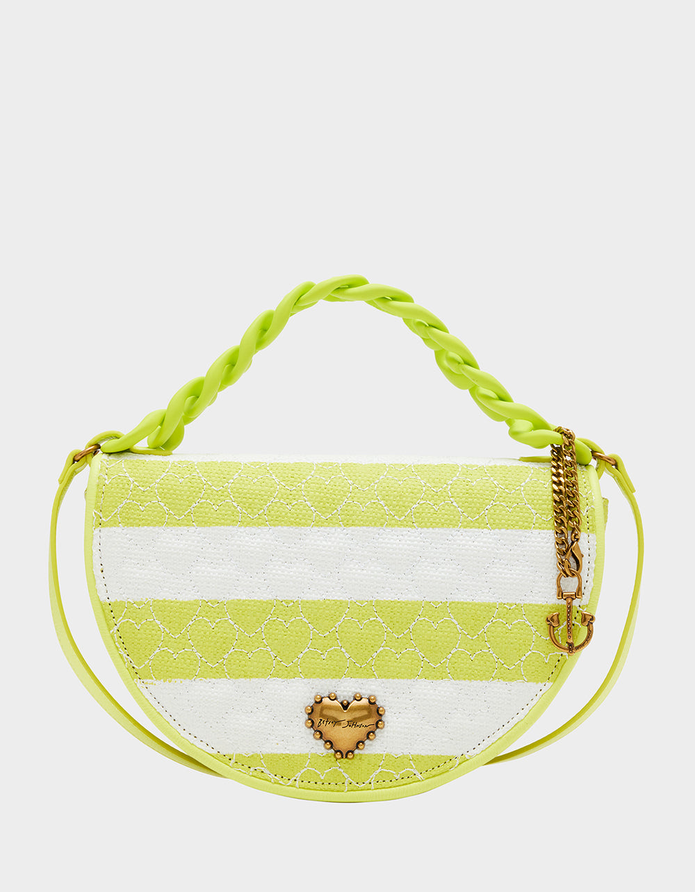 NAUTI-GAL HALF MOON RAFFIA FLAP CITRON