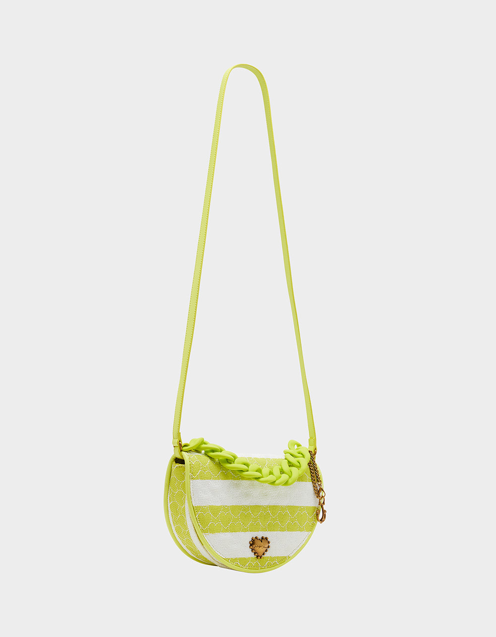 NAUTI-GAL HALF MOON RAFFIA FLAP CITRON