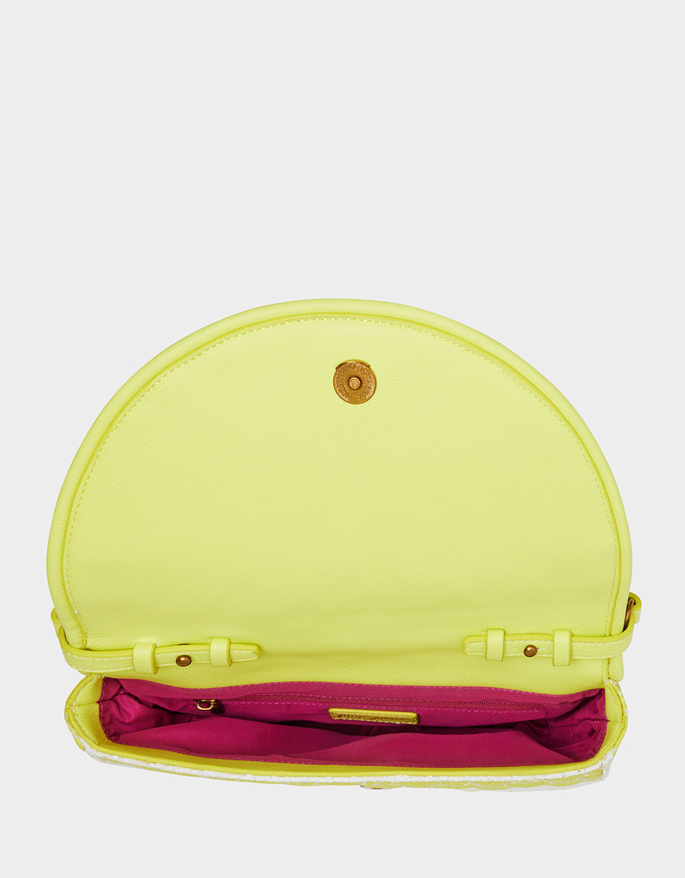 NAUTI-GAL HALF MOON RAFFIA FLAP CITRON