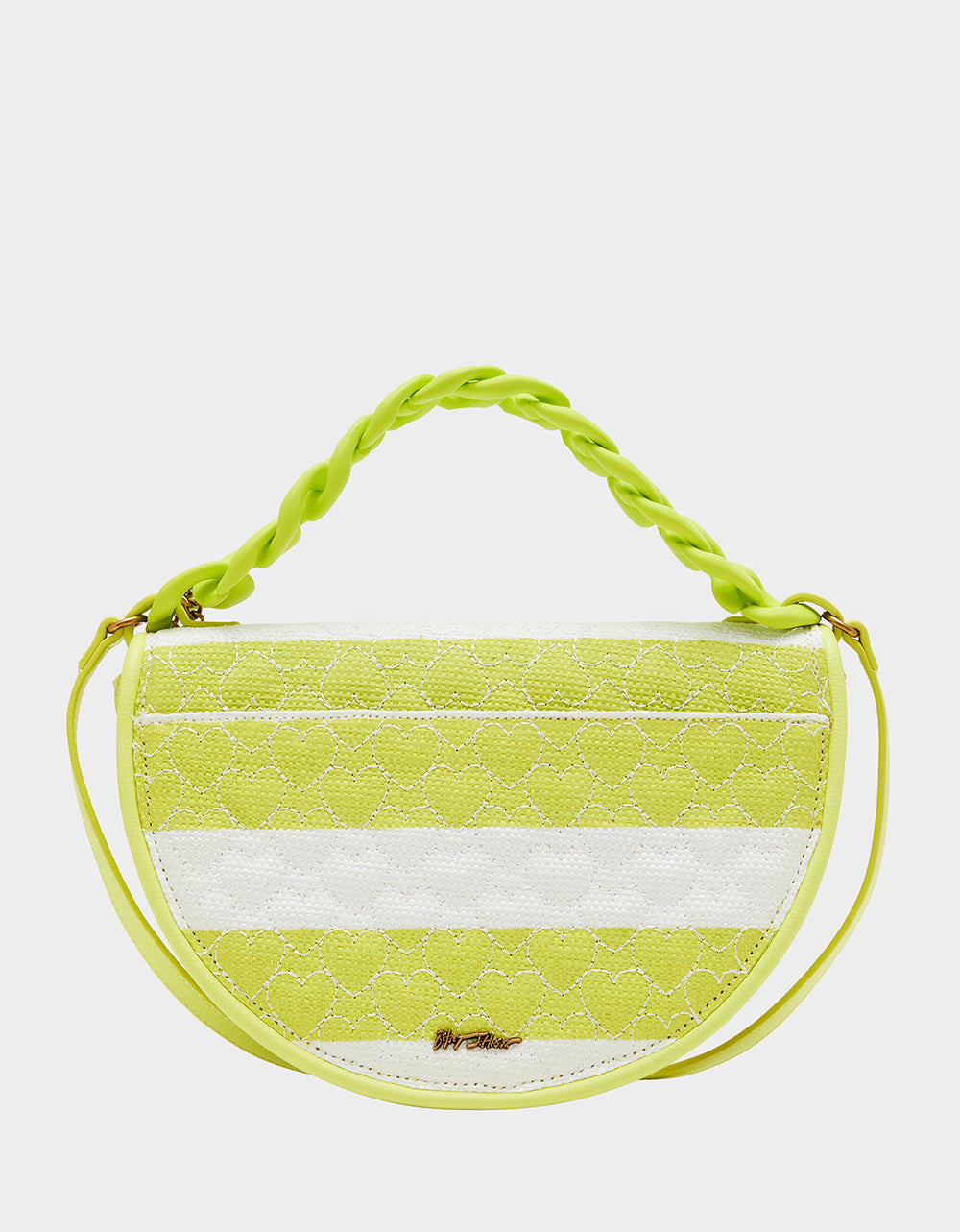 NAUTI-GAL HALF MOON RAFFIA FLAP CITRON