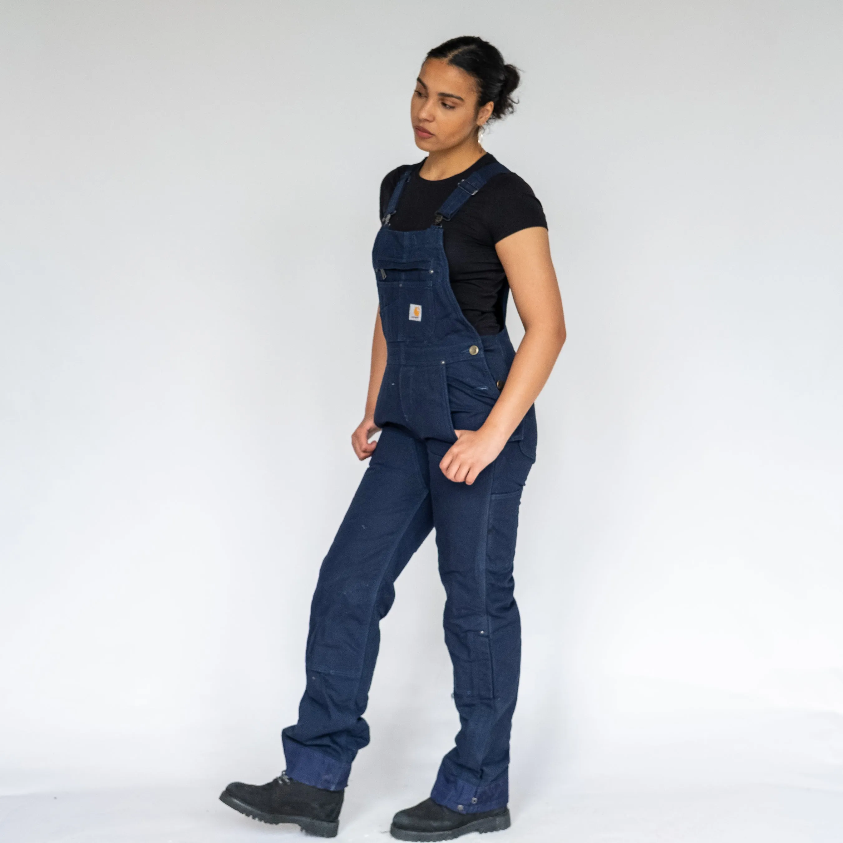 Navy Blue y2ks Carhartt Deadstock Denim Baggy Dungarees (S)