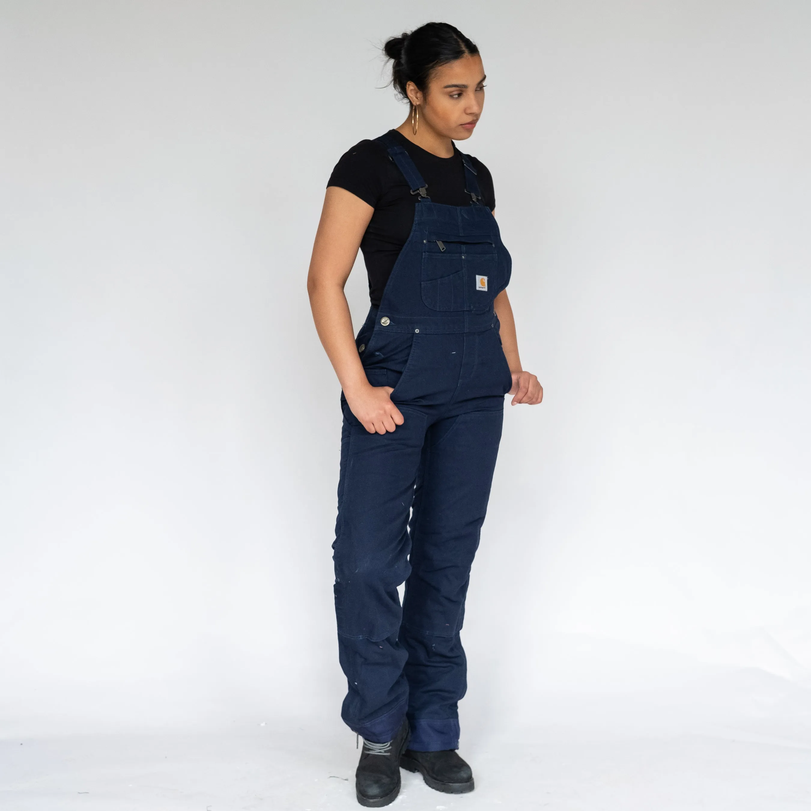 Navy Blue y2ks Carhartt Deadstock Denim Baggy Dungarees (S)