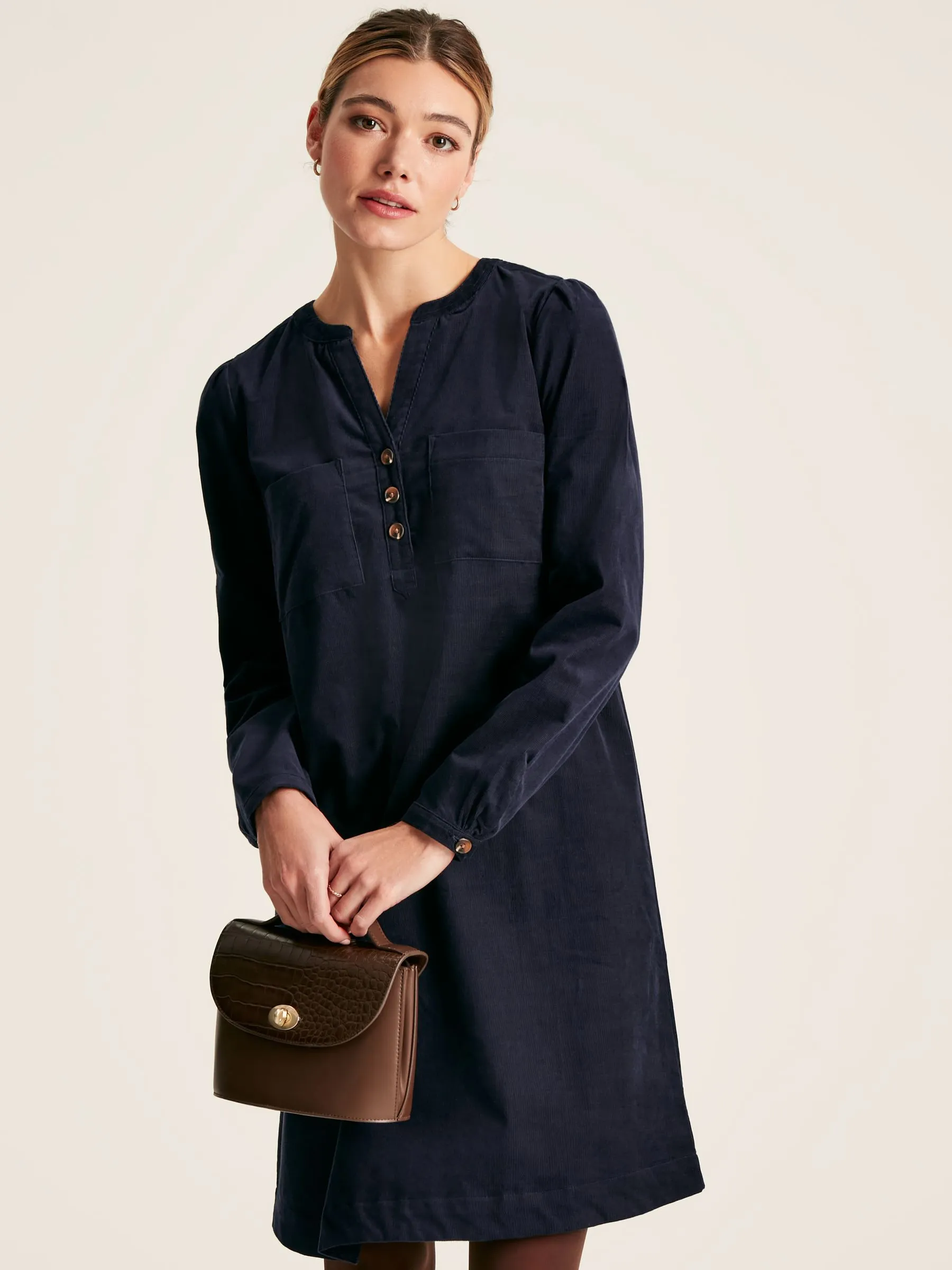 Navy Corduroy Dress