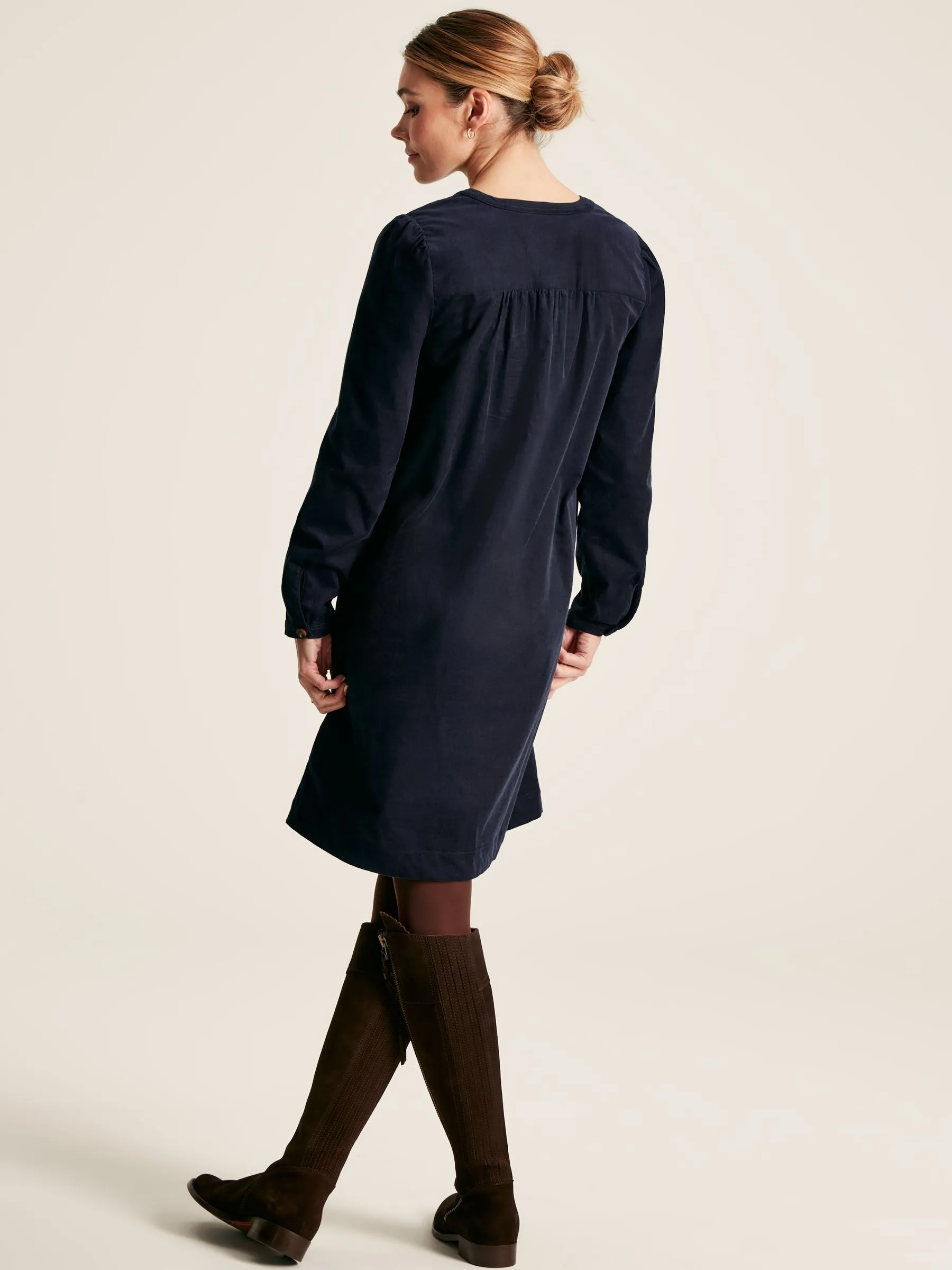 Navy Corduroy Dress