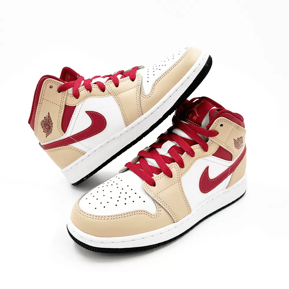 Nike Air Jordan 1 Mid Light Cardinal Curry (GS)