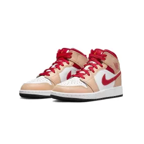 Nike Air Jordan 1 Mid Light Cardinal Curry (GS)