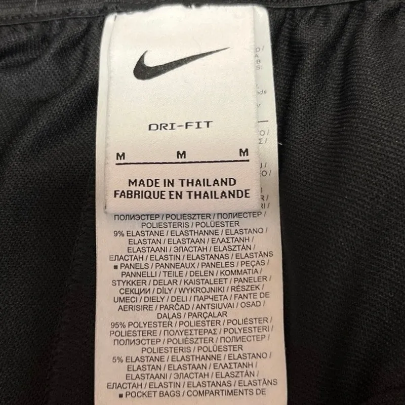 Nike Dri Fit Women's Black High Rise Drawstring Jersey Tapered Trouser Pants M