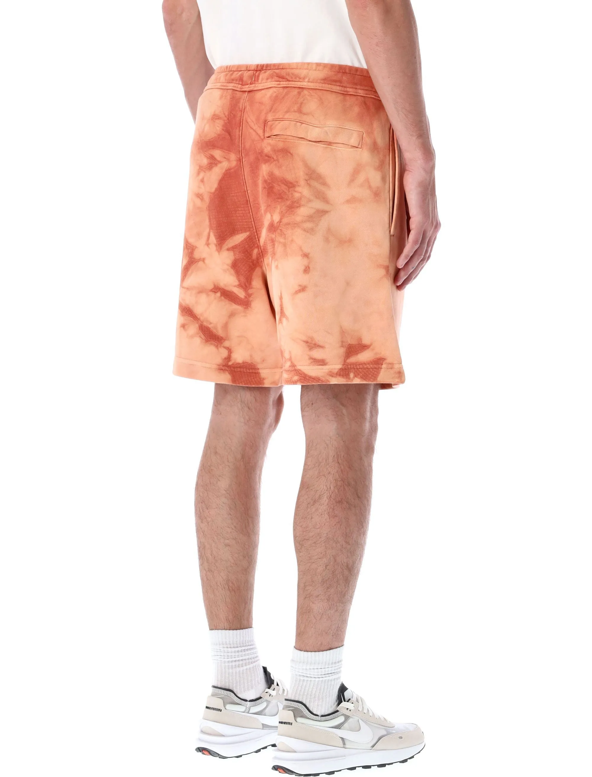 Nike Logo Embroidered Tie-Dyed Drawstring Shorts