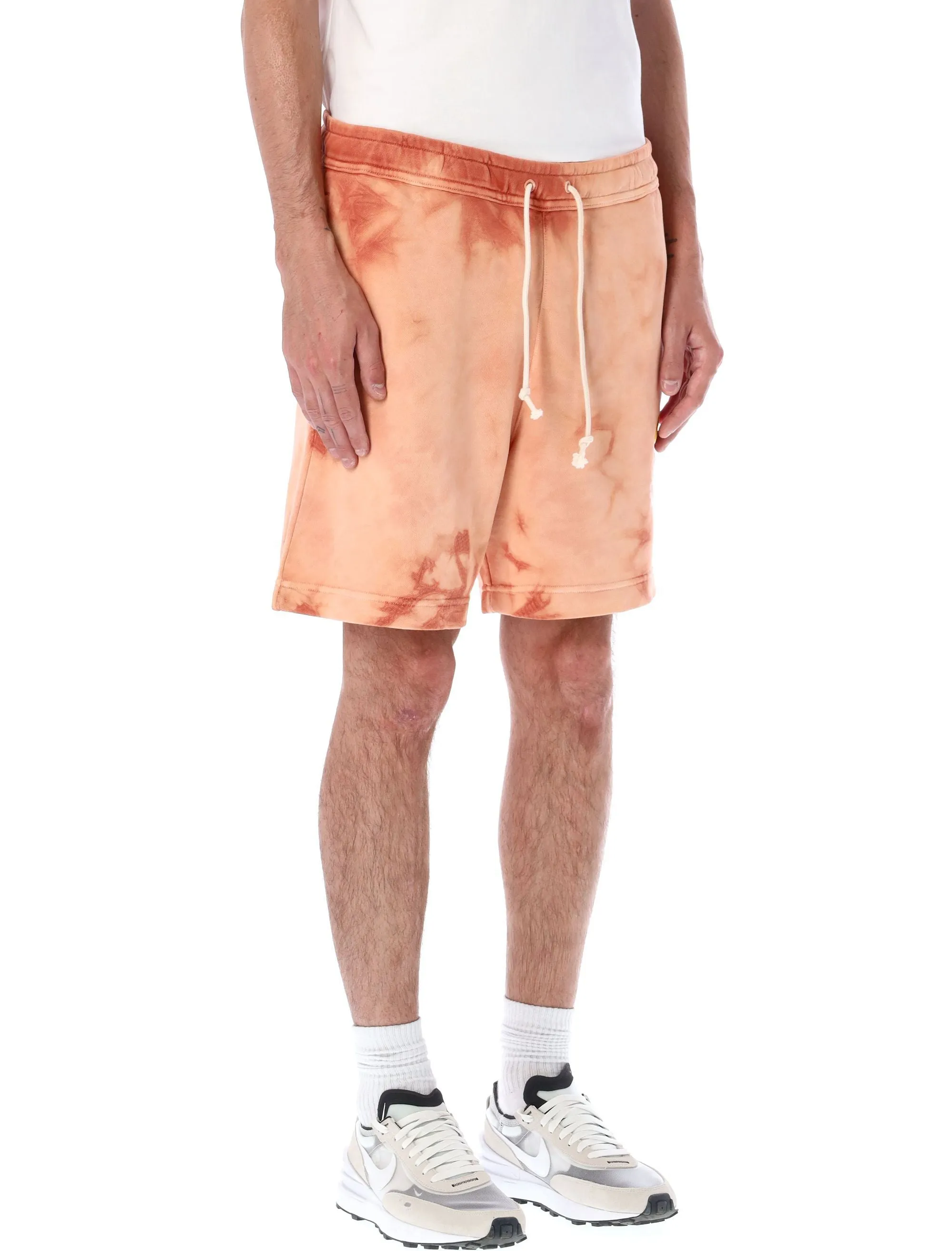 Nike Logo Embroidered Tie-Dyed Drawstring Shorts