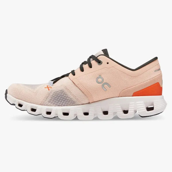 On Women's Cloud X 3 Rose Sand