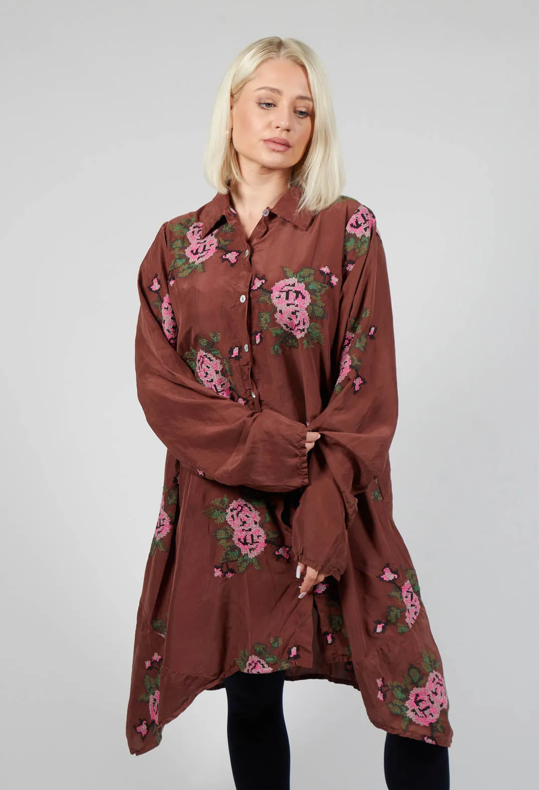 Origihell Shirt Dress in Mudcloth