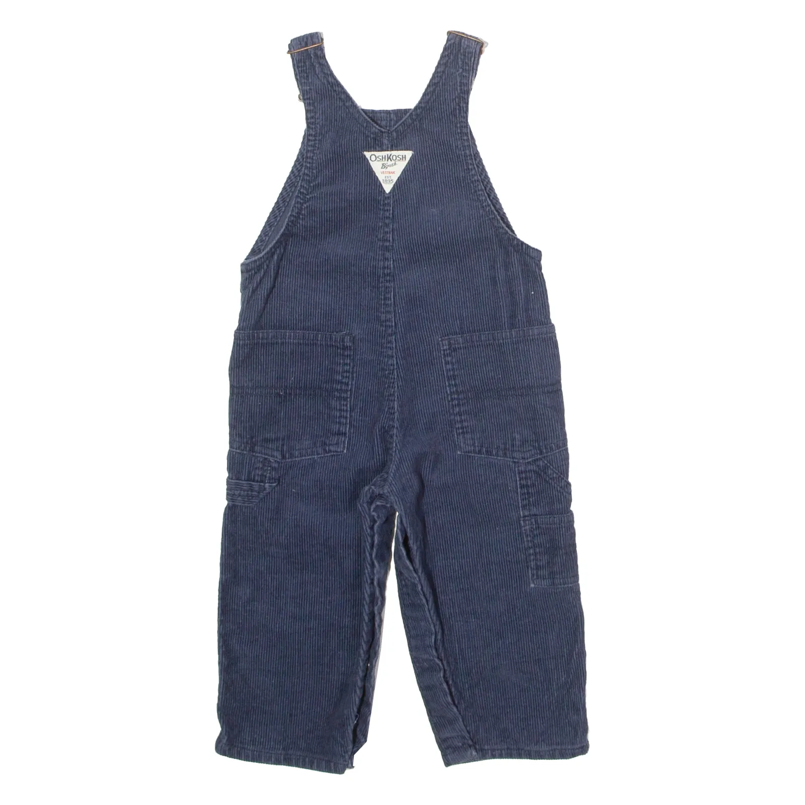 OSH KOSH B'GOSH Bear Embroidery Boys Dungarees Blue Corduroy ONE SIZE W21 L10