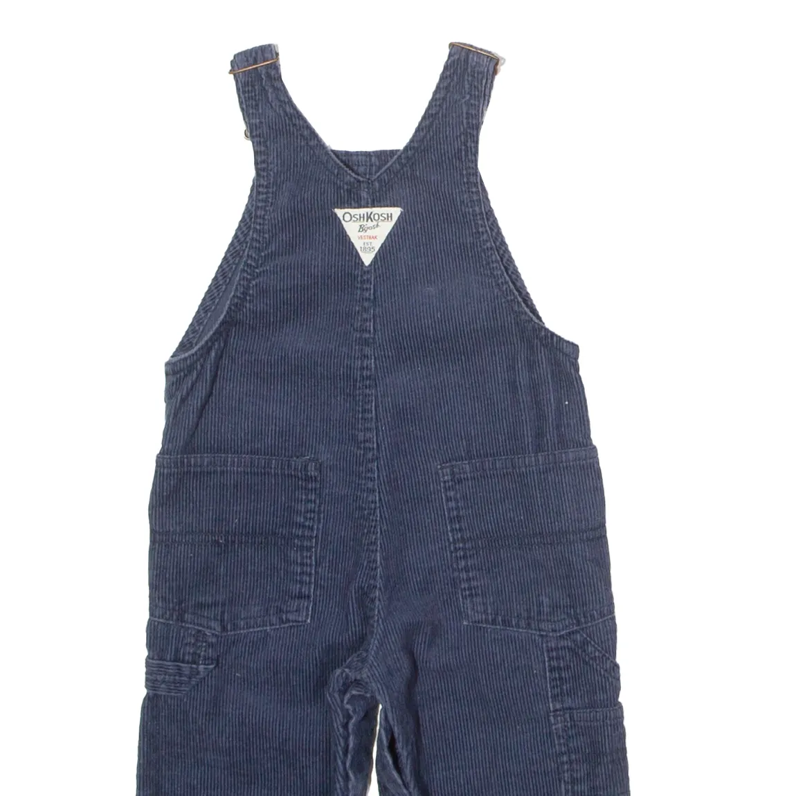 OSH KOSH B'GOSH Bear Embroidery Boys Dungarees Blue Corduroy ONE SIZE W21 L10