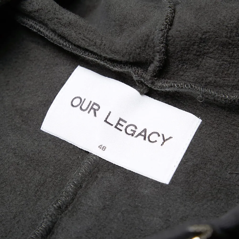 Our Legacy Full Zip HoodyClay Olive Heavy Brushed