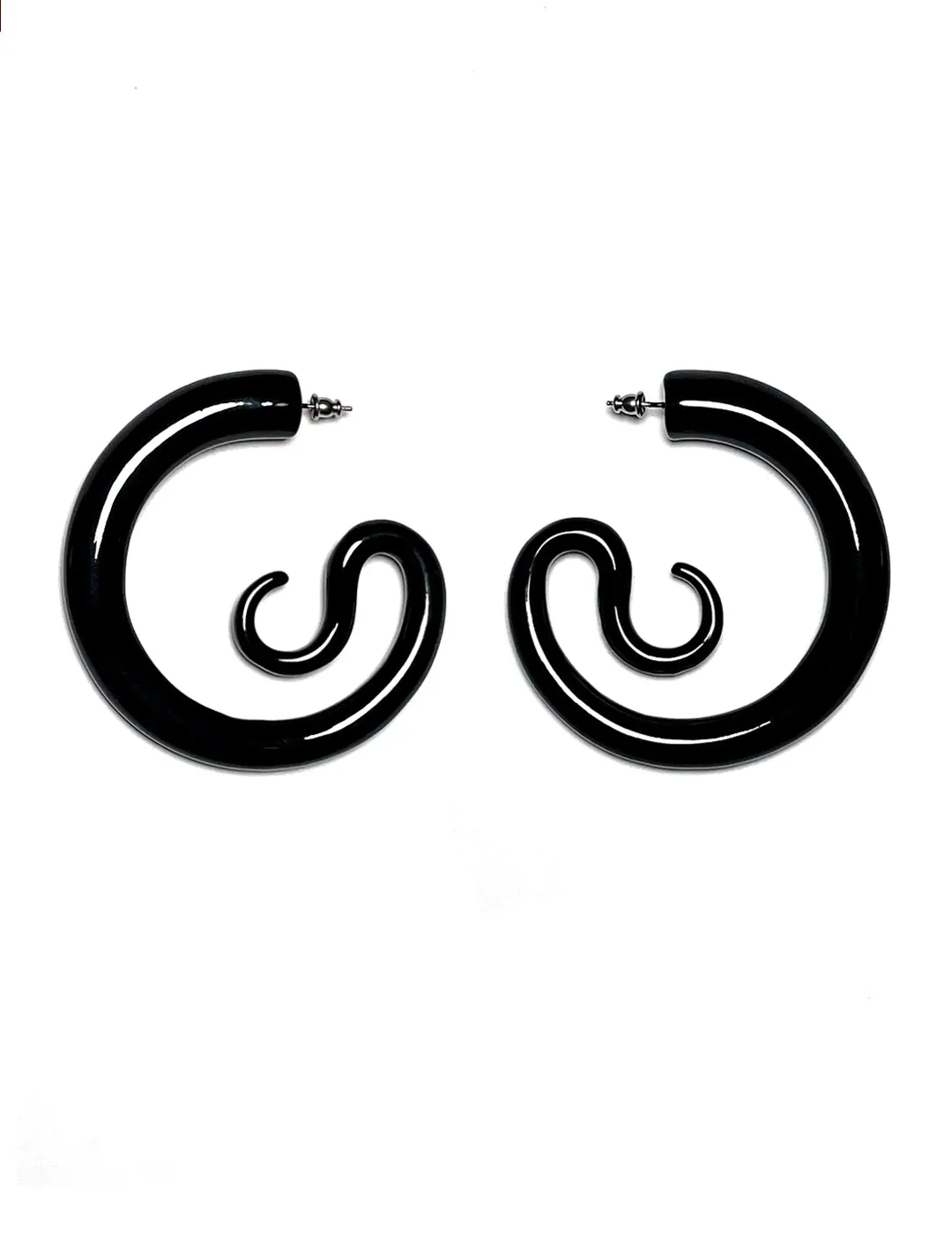 Panconesi Black XL Serpent Hoops