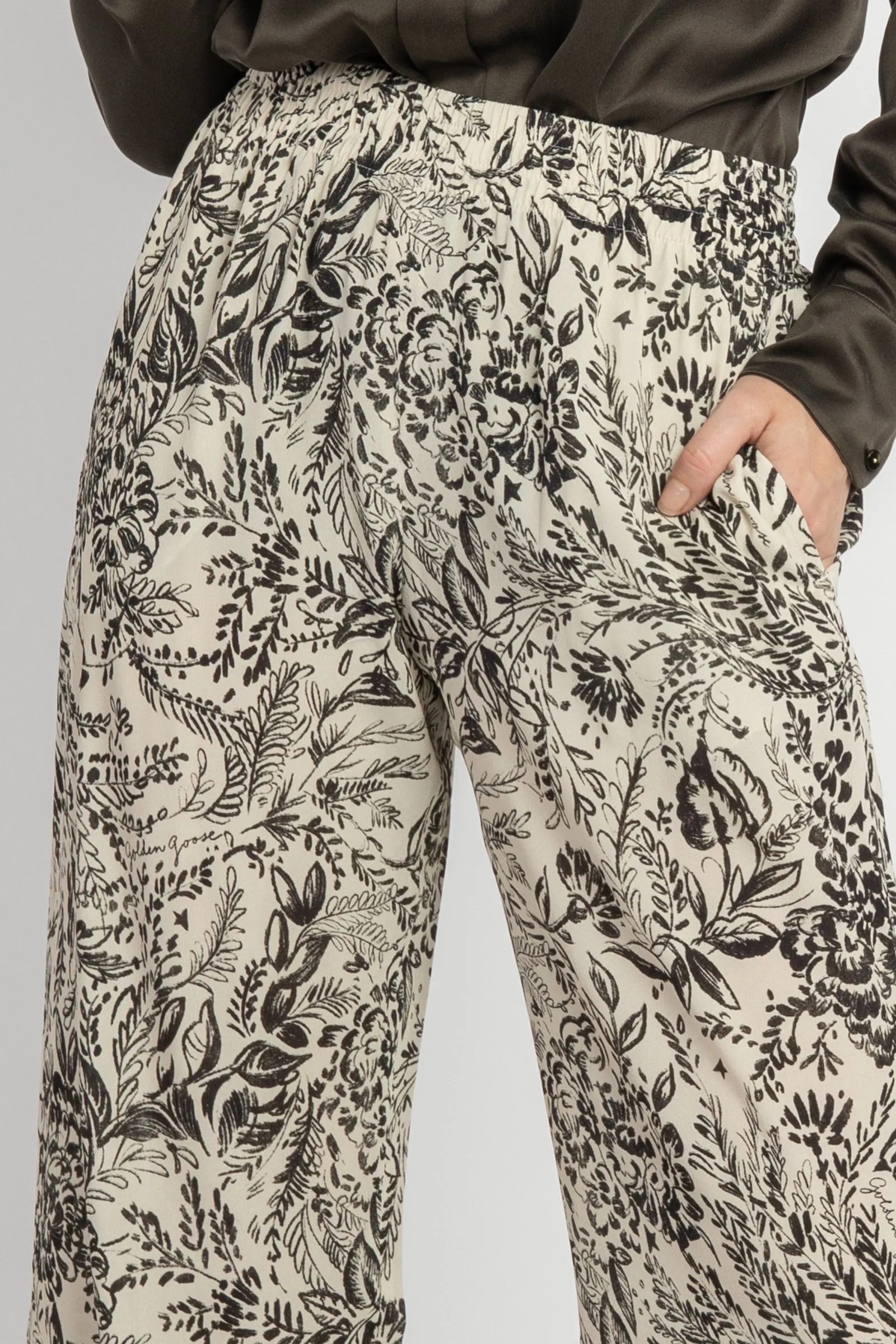 Pant Brittany Pajamas pantalone in crepe viscose con stampa floreale