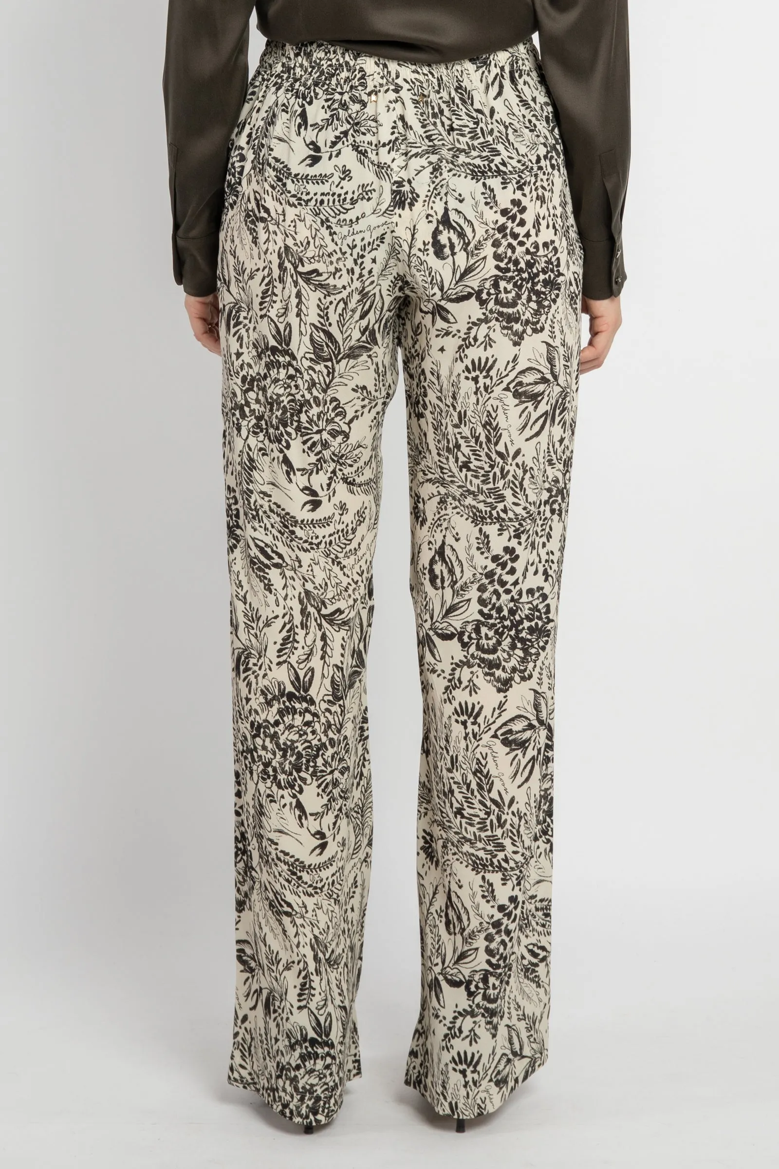 Pant Brittany Pajamas pantalone in crepe viscose con stampa floreale