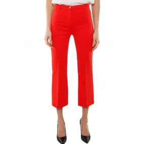 PANTALONE FLARED IN PUNTO MILANO, ROSSO