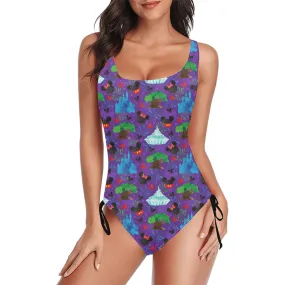 Park Hopper Fireworks Drawstring Side Women's One-Piece Swimsuit