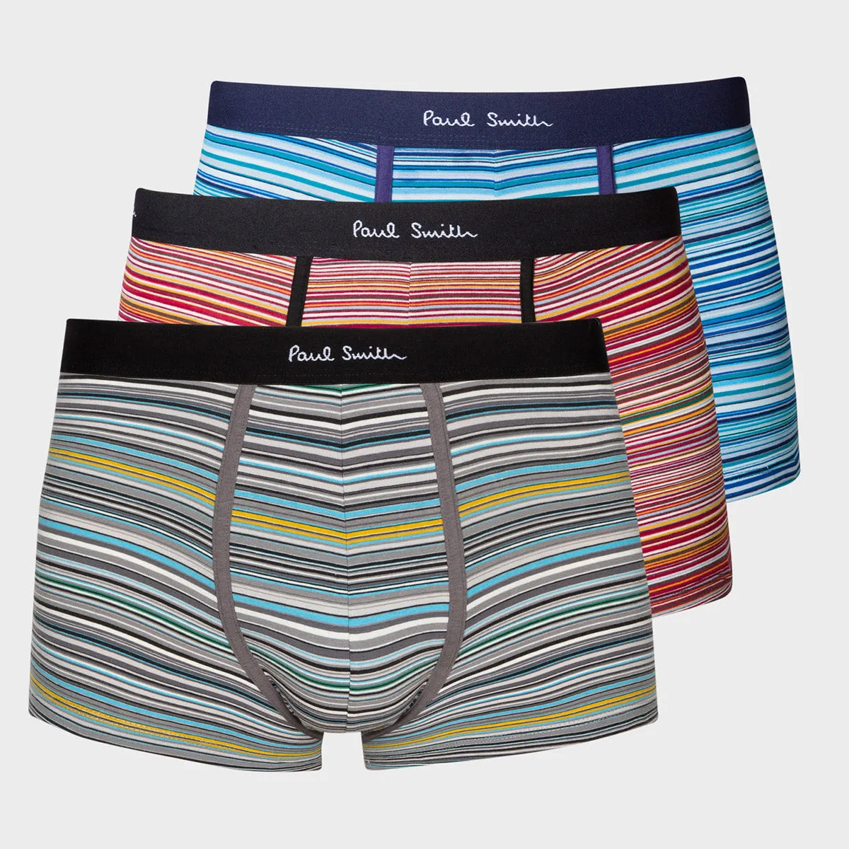 Paul Smith - Men's Multi Signature Stripe Low Rise Boxer Briefs 3 Pack