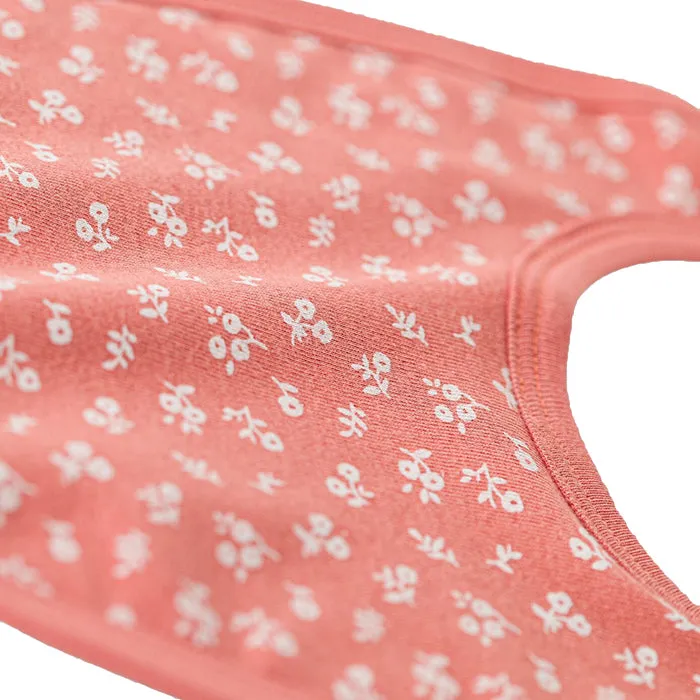 Petit Bateau Baby Bib Papaya Pink Floral Print