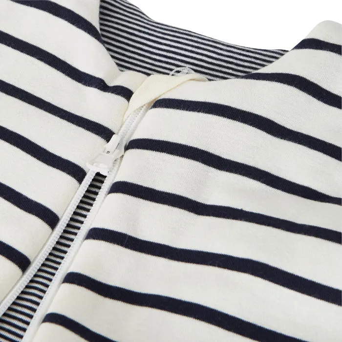 Petit Bateau Baby Reversible Sleepsac Navy Blue Stripes