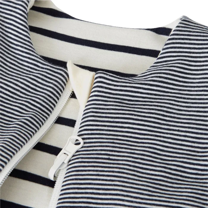 Petit Bateau Baby Reversible Sleepsac Navy Blue Stripes