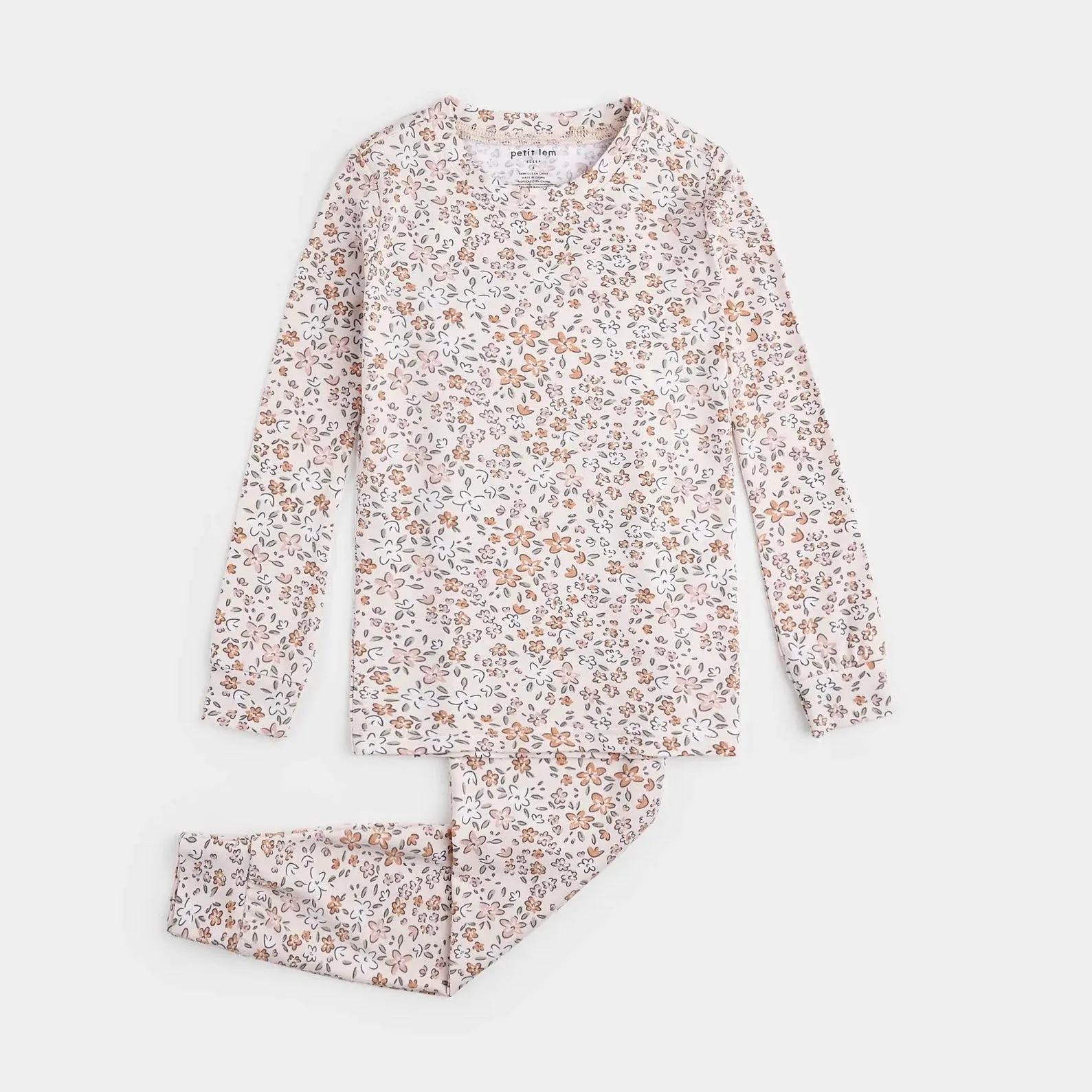 Petit Lem Floral Spray Print on Modal Blend PJ Set