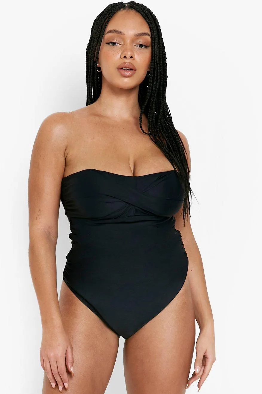 Plus Control Twist Bandeau Swimsuit