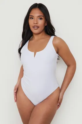 Plus Notch Front Control Swimsuit