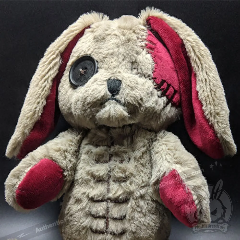 Plushie Dreadfuls -  Distressed White Rabbit - Plush Stuffed Animal