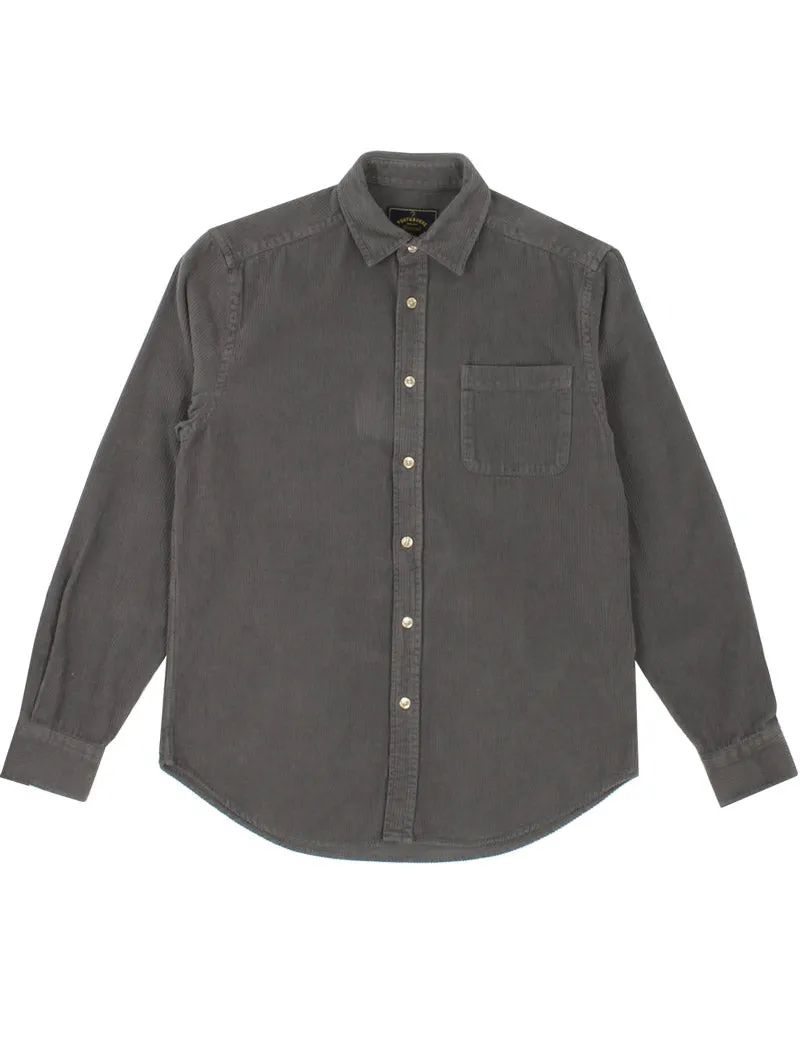 Portuguese Flannel Lobo Corduroy Shirt Anthracite