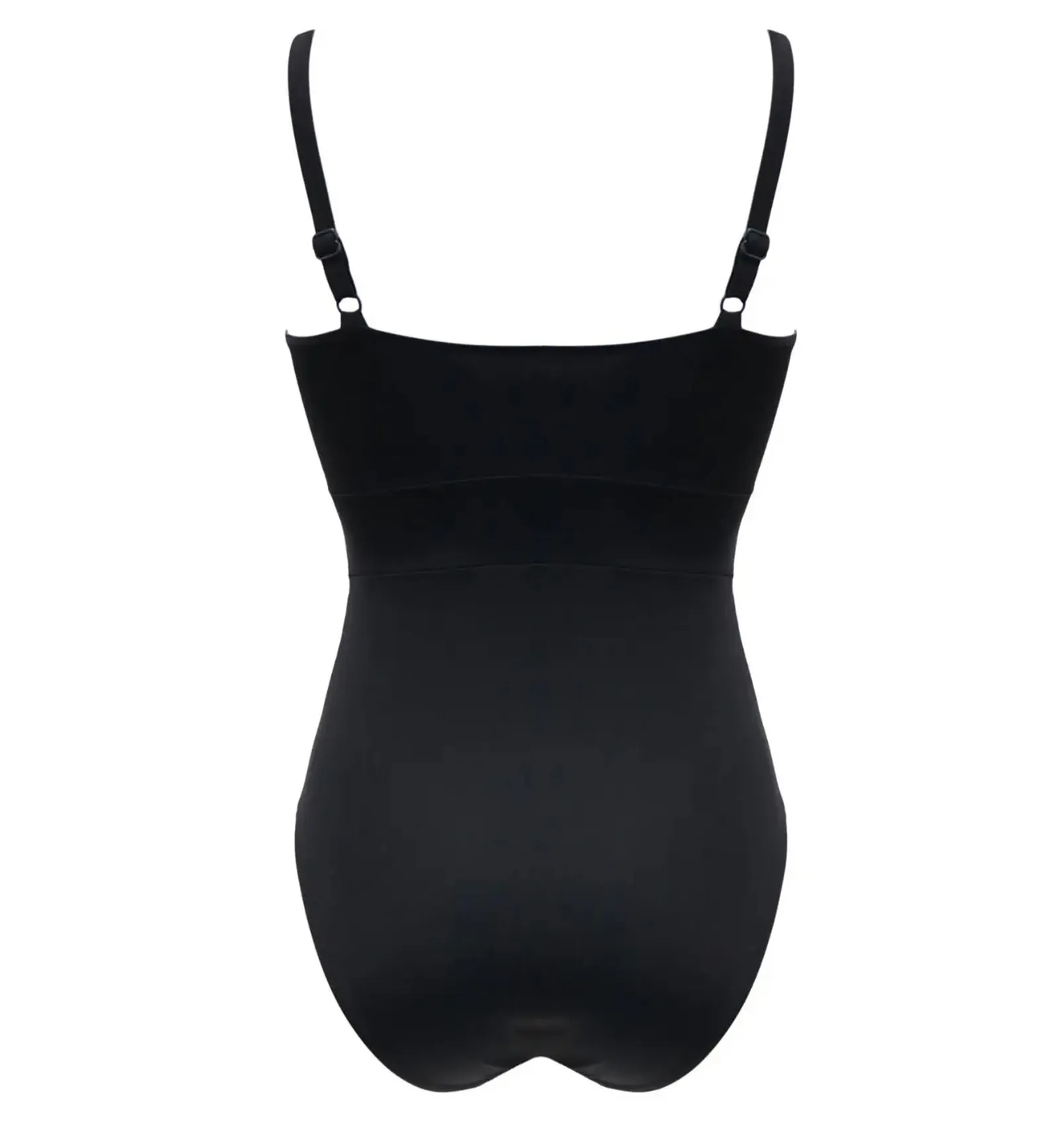 Pour Moi Ruched Pleated Control Swimsuit (1427) - Black