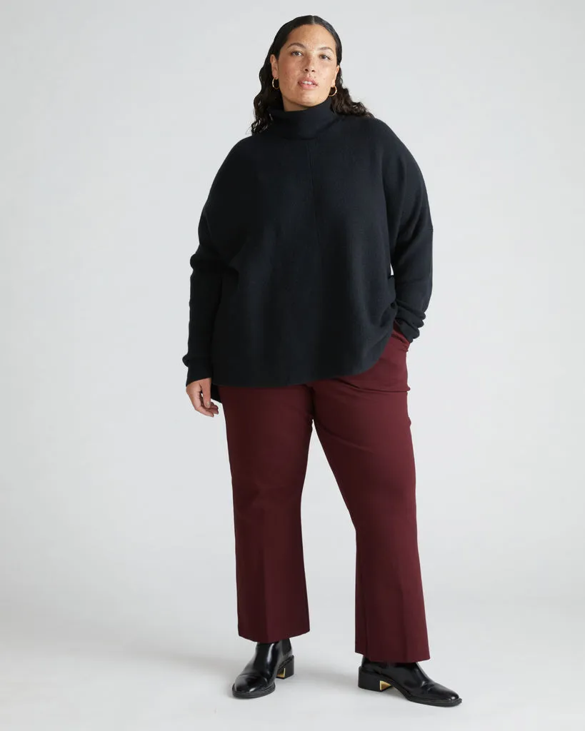 Prestige Ponte Flared Pants - Black Cherry