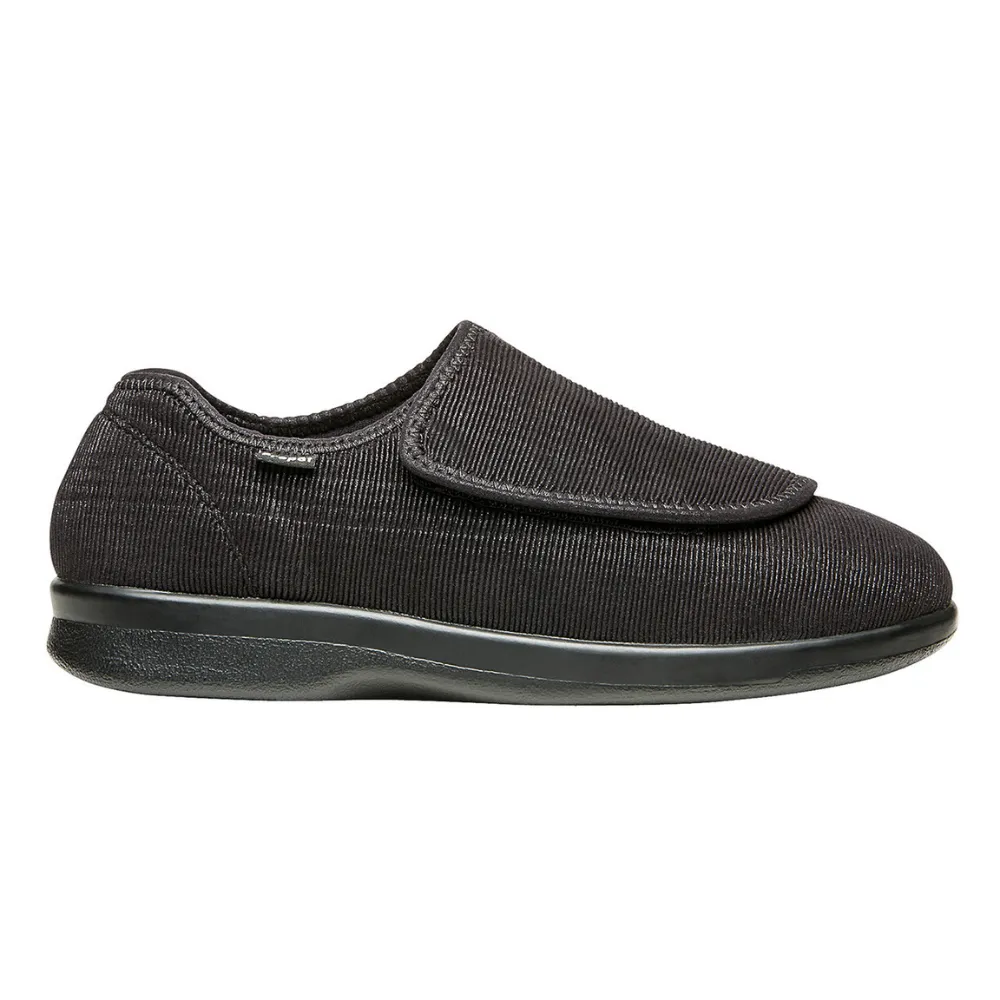 Propet Cush N Foot Black Corduroy Slipper (Men's)