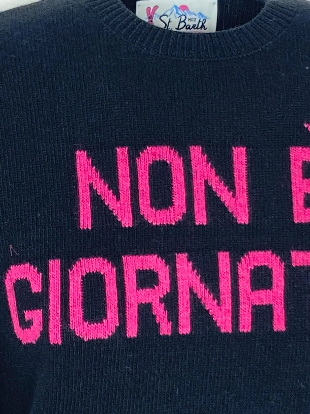 PULLOVER DONNA NERO NON E' GIORNATA