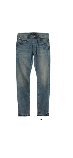 Purple Brand Distressed Slim Denim Mid Indigo Jeans