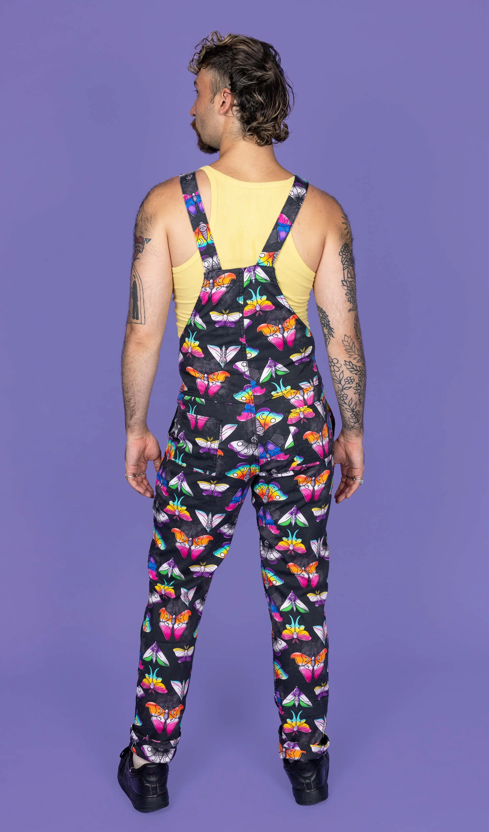 Rainbow Moth Dungarees