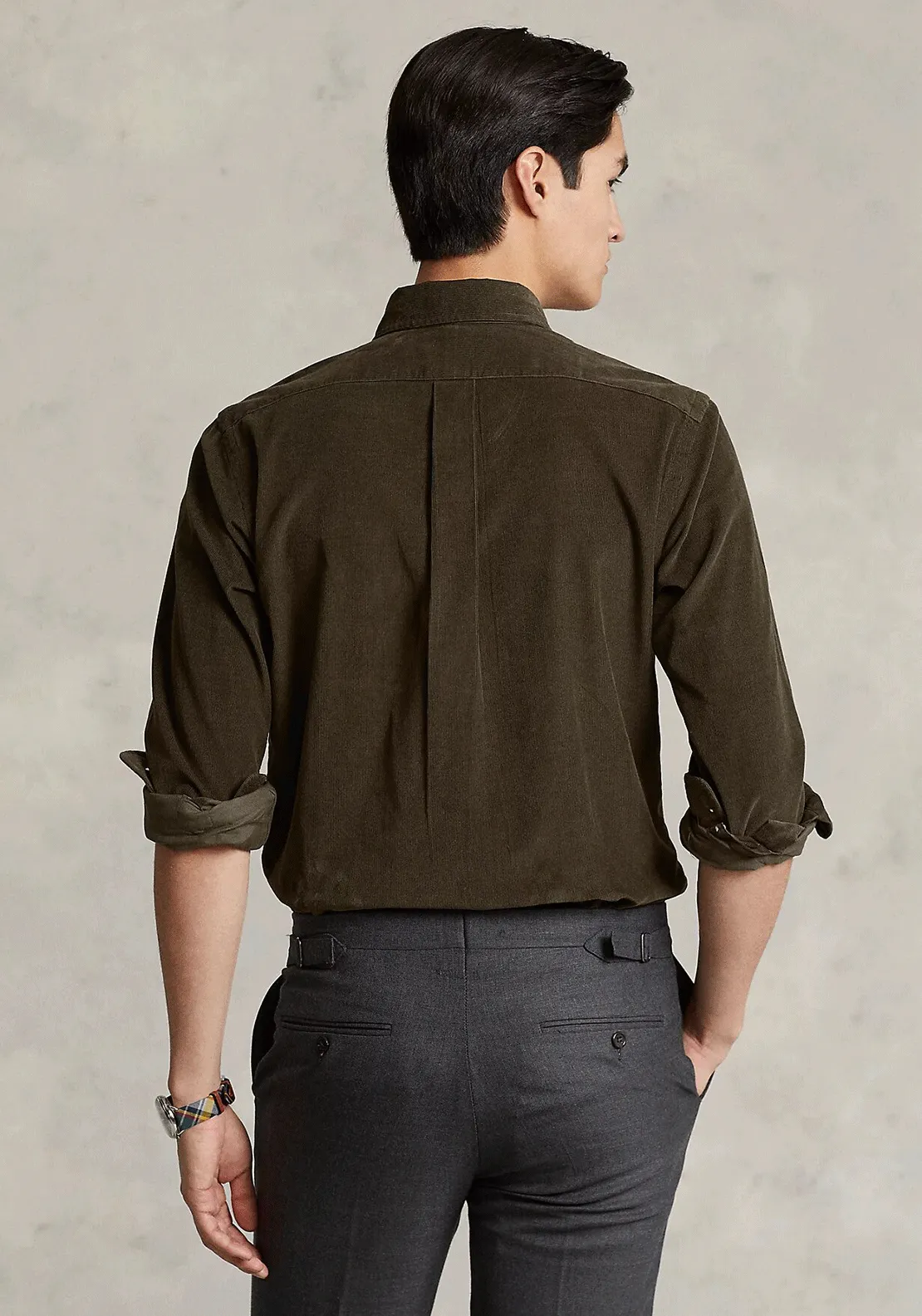 Ralph Lauren Fine Corduroy Shirt, Canopy Olive