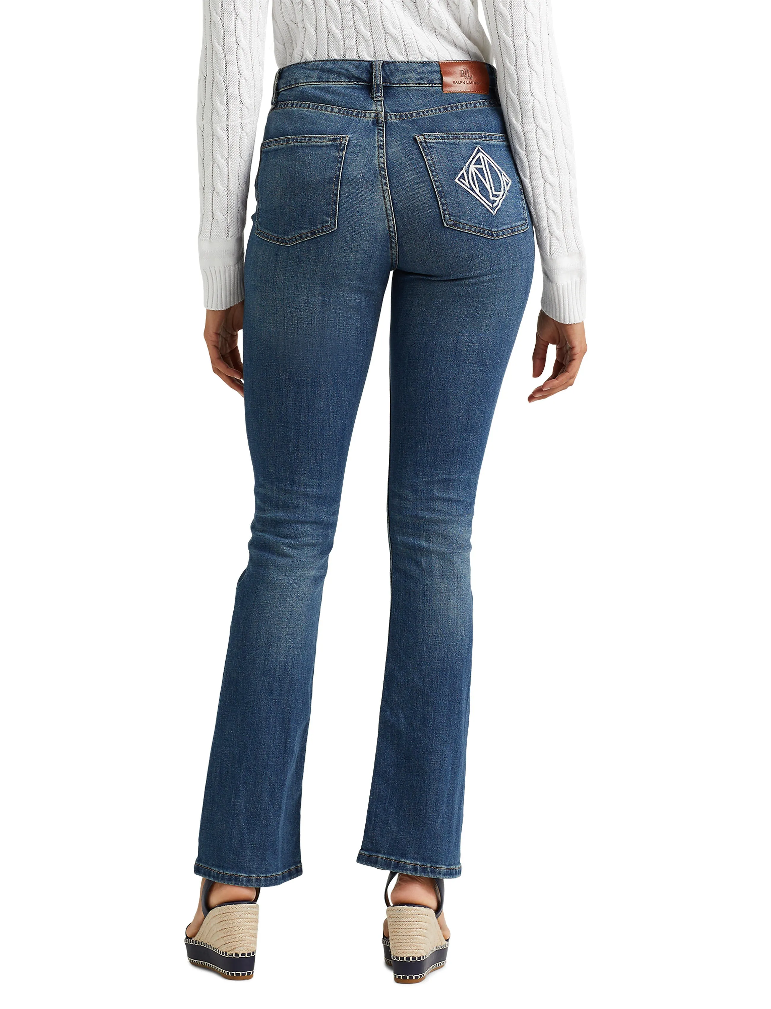 Ralph Lauren Womens Highrise Flared Jeans