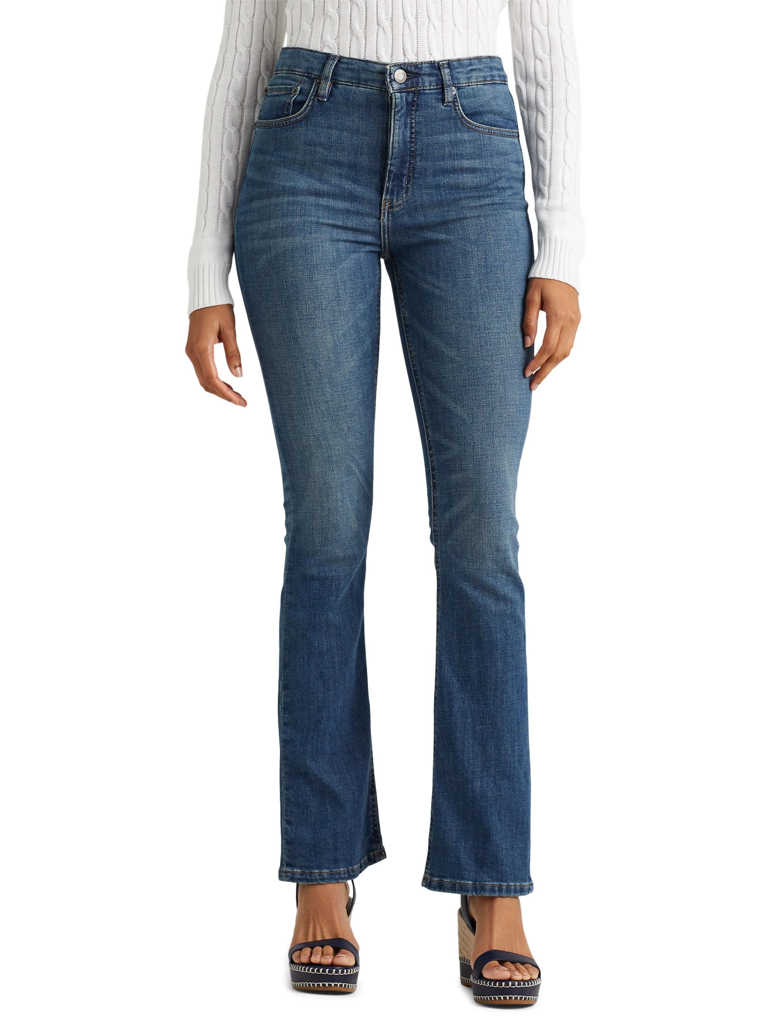 Ralph Lauren Womens Highrise Flared Jeans