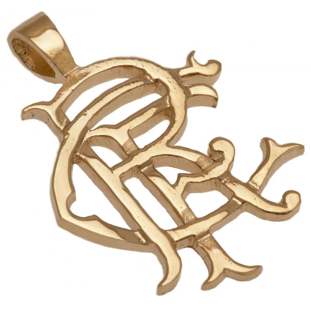 Rangers FC 9ct Gold Pendant Heavy Large