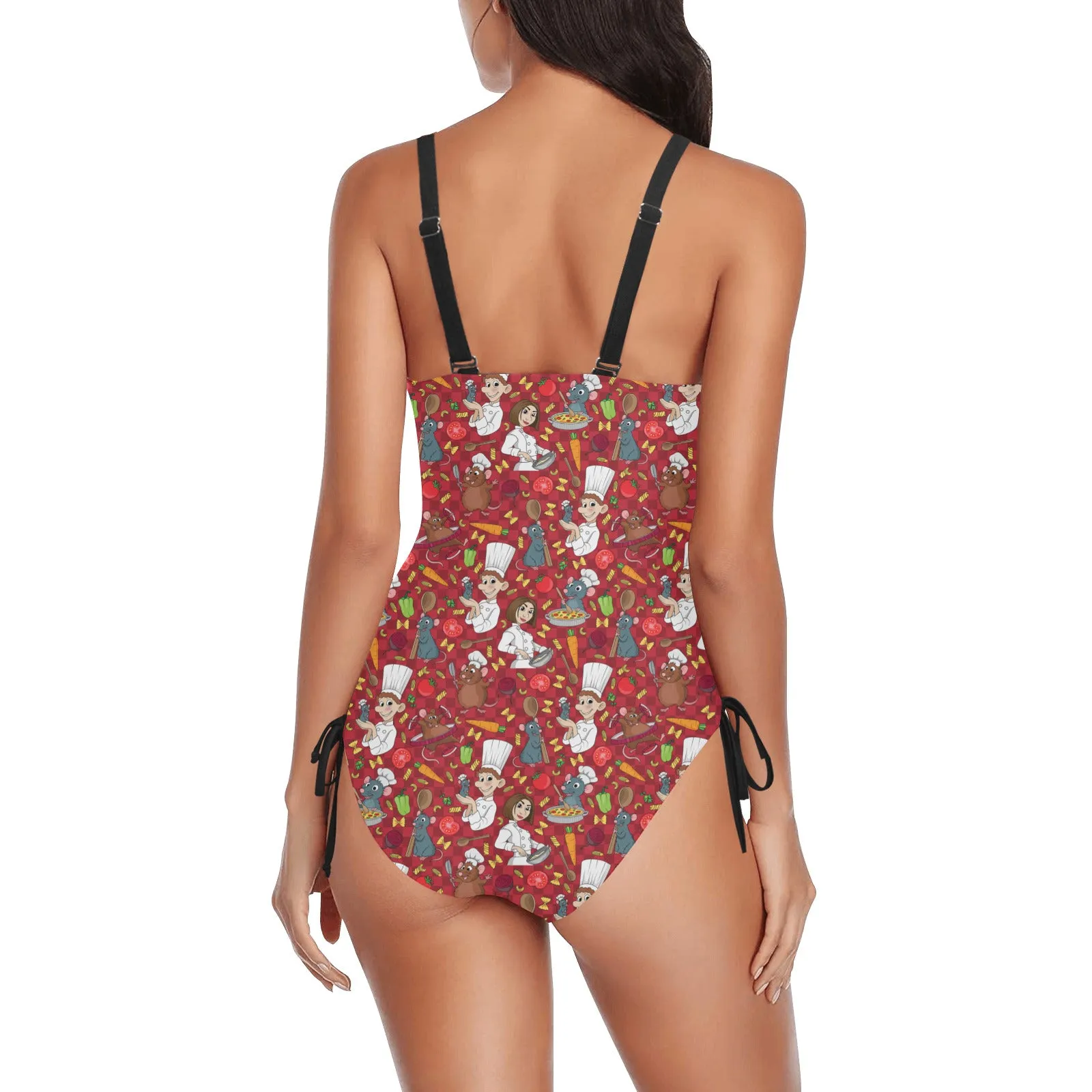 Ratatouille Drawstring Side Women's One-Piece Swimsuit