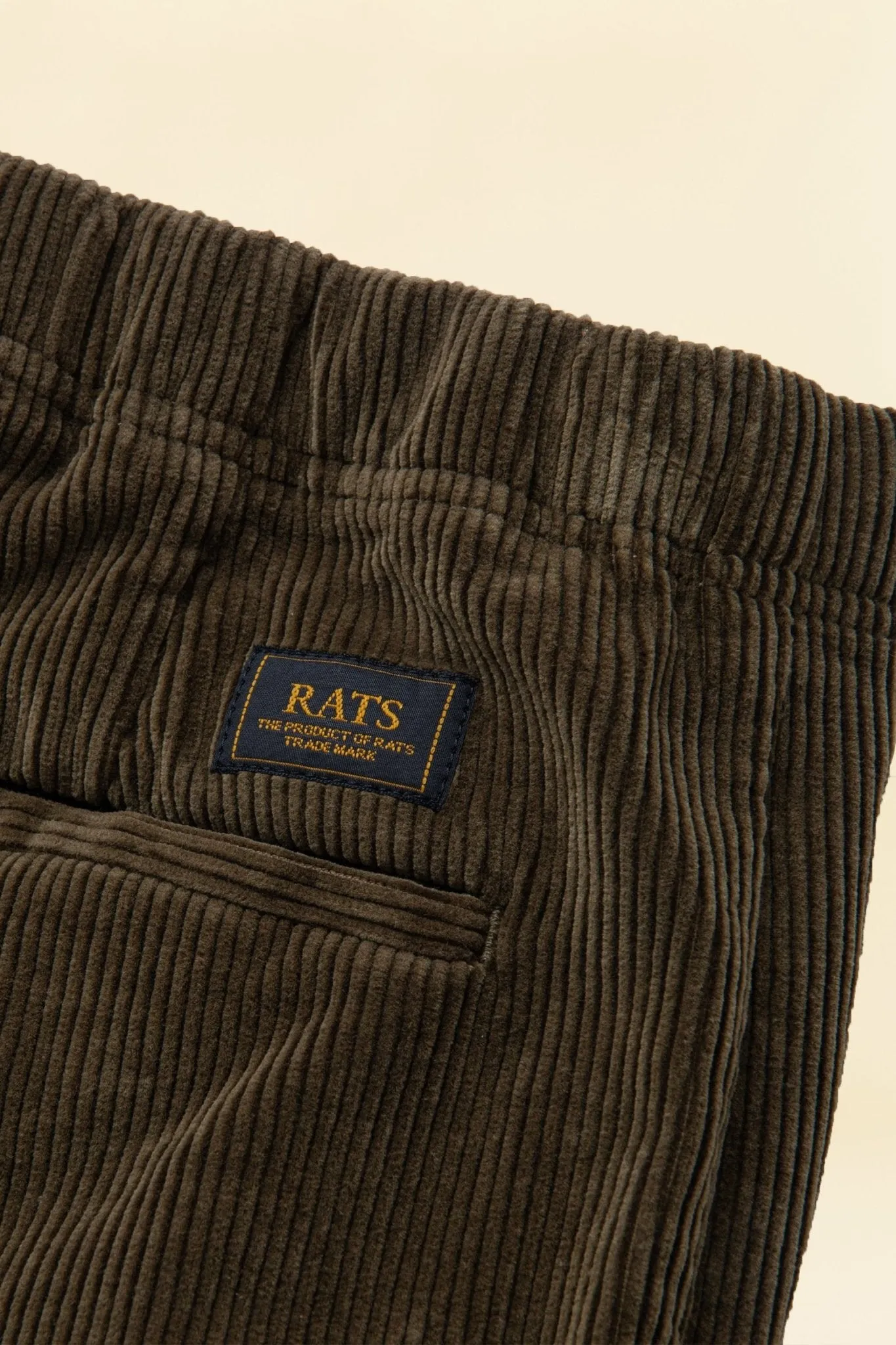 Rats Corduroy Easy Pant - Khaki Green